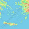 Region Südliche Ägäis topographic map, elevation, terrain