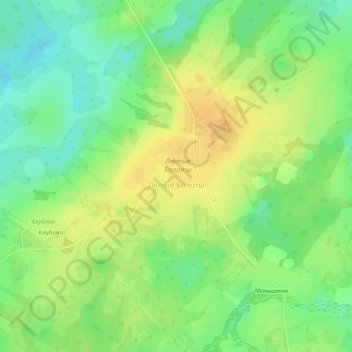 Лютые Болоты topographic map, elevation, terrain