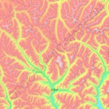 娘蒲乡 topographic map, elevation, terrain