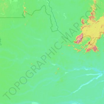 São Gabriel da Cachoeira topographic map, elevation, terrain