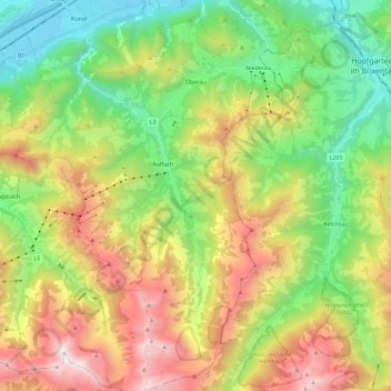 Wildschönau topographic map, elevation, terrain