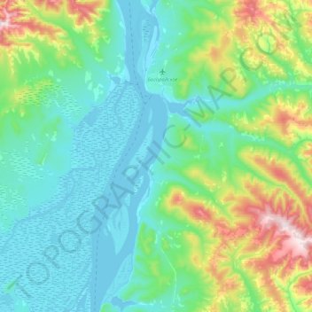 Bogorodskoye topographic map, elevation, terrain