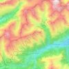 Disentis topographic map, elevation, terrain