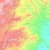 North Waziristan District topographic map, elevation, terrain