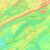 Cherokee Lake topographic map, elevation, terrain