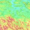 powiat jasielski topographic map, elevation, terrain