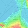 Cavite City topographic map, elevation, terrain