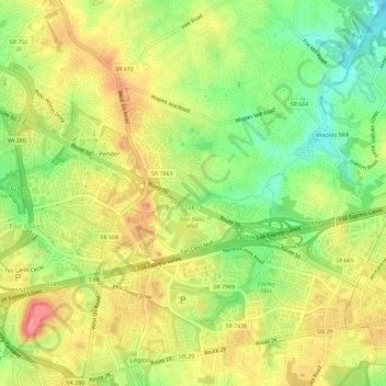 Fair Oaks topographic map, elevation, terrain