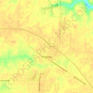 Virginia topographic map, elevation, terrain