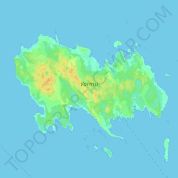 Vormsi vald topographic map, elevation, terrain