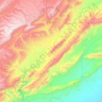 Aït Hani topographic map, elevation, terrain