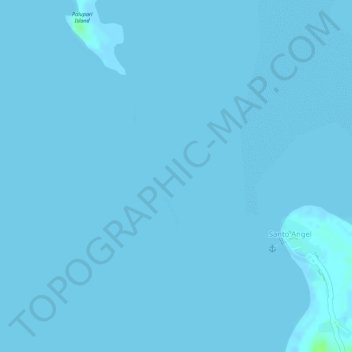 Pulong Pasig Sandbar topographic map, elevation, terrain