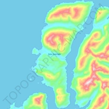 Isla Garrido topographic map, elevation, terrain