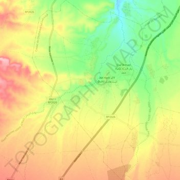 Ait Hadi topographic map, elevation, terrain