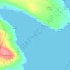 Mobile Bay topographic map, elevation, terrain