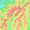 Mount Cook National Park topographic map, elevation, terrain