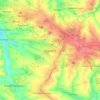 Horliwka topographic map, elevation, terrain