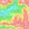 Jausiers topographic map, elevation, terrain
