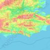 The Weald topographic map, elevation, terrain