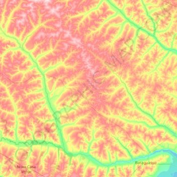 Santa Rita do Pardo topographic map, elevation, terrain