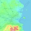 County Dublin topographic map, elevation, terrain