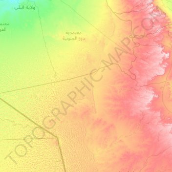 Bir Amir topographic map, elevation, terrain