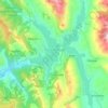 Mornos Artificial Lake topographic map, elevation, terrain