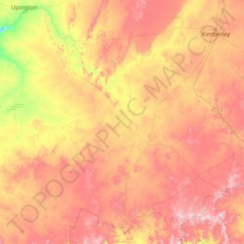 Pixley ka Seme District Municipality topographic map, elevation, terrain