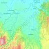 Bajo Cauca topographic map, elevation, terrain