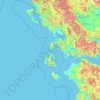 Region der Ionischen Inseln topographic map, elevation, terrain