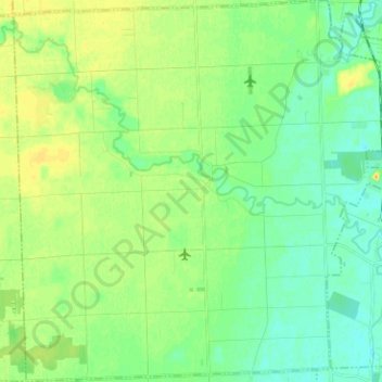 China Charter Township topographic map, elevation, terrain