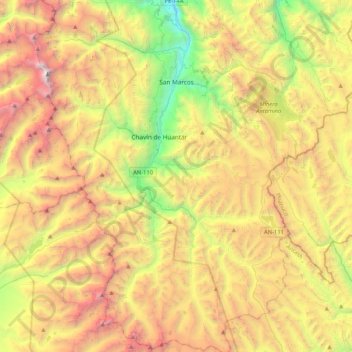 San Marcos topographic map, elevation, terrain