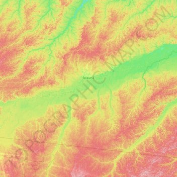 Ipixuna topographic map, elevation, terrain