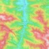 Sarrancolin topographic map, elevation, terrain