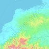 Waropen Regency topographic map, elevation, terrain