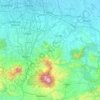 Bogor topographic map, elevation, terrain