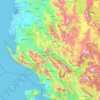 Southern Albania topographic map, elevation, terrain