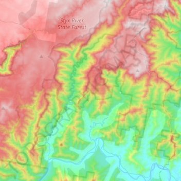 Lower Creek topographic map, elevation, terrain
