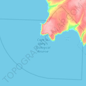 Cape St. Mary's Ecological Reserve topographic map, elevation, terrain