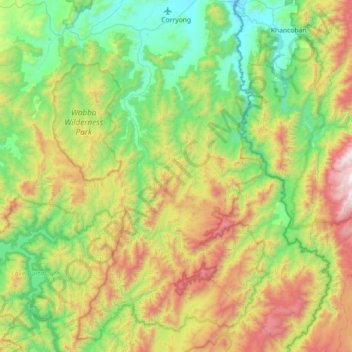Nariel Valley topographic map, elevation, terrain