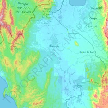 Riosucio topographic map, elevation, terrain