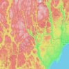 Rivière Pentecôte topographic map, elevation, terrain
