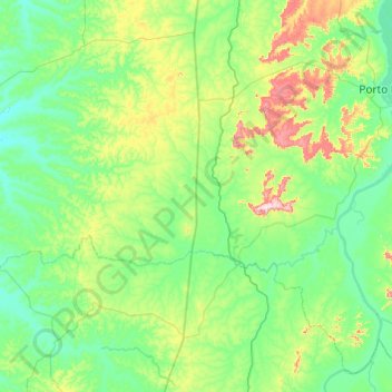 Santa Rita do Tocantins topographic map, elevation, terrain