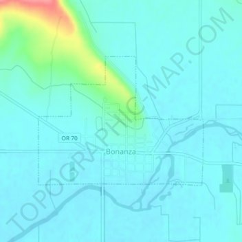 Bonanza topographic map, elevation, terrain