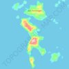 Isla Henderson topographic map, elevation, terrain