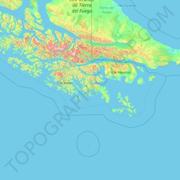 Provincia de la Antártica Chilena topographic map, elevation, terrain