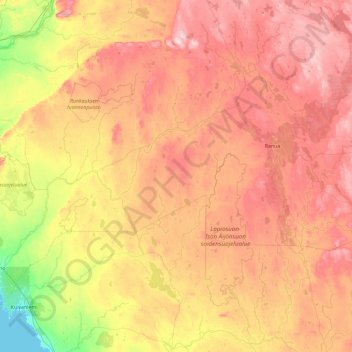 Simojoki topographic map, elevation, terrain