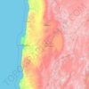 Región de Antofagasta topographic map, elevation, terrain