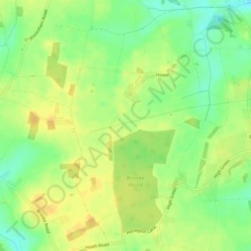 Howe topographic map, elevation, terrain