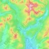 Beddgelert topographic map, elevation, terrain